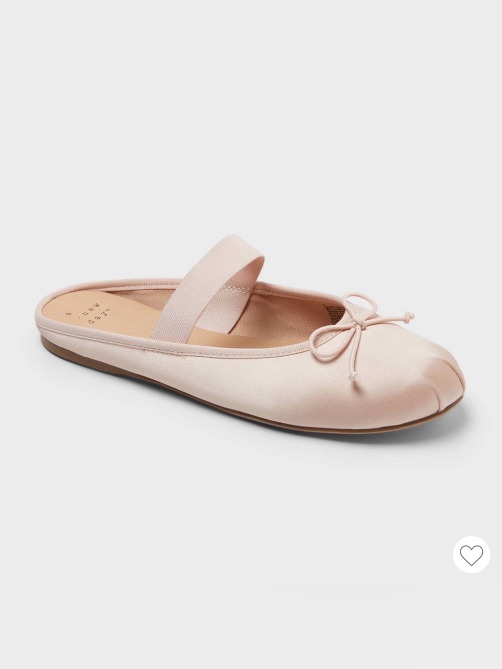 a new day Imani Ballet Flat Mules with Bow Strap - Light Pink